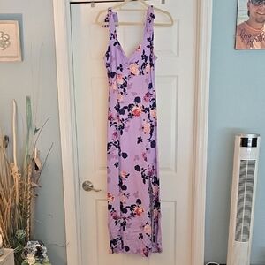 VENUS Purple V-Neck Sleeveless Bodycon Maxi Dress